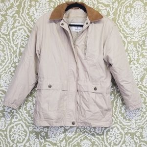 London Fog Tan Jacket Leather Collar Sz S Ltd Edt